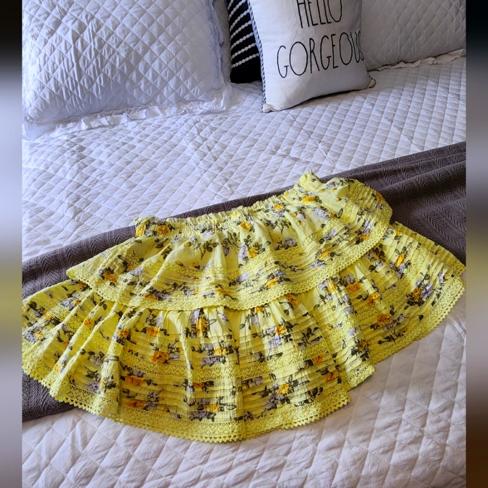 Aerie lined ruffle skirt